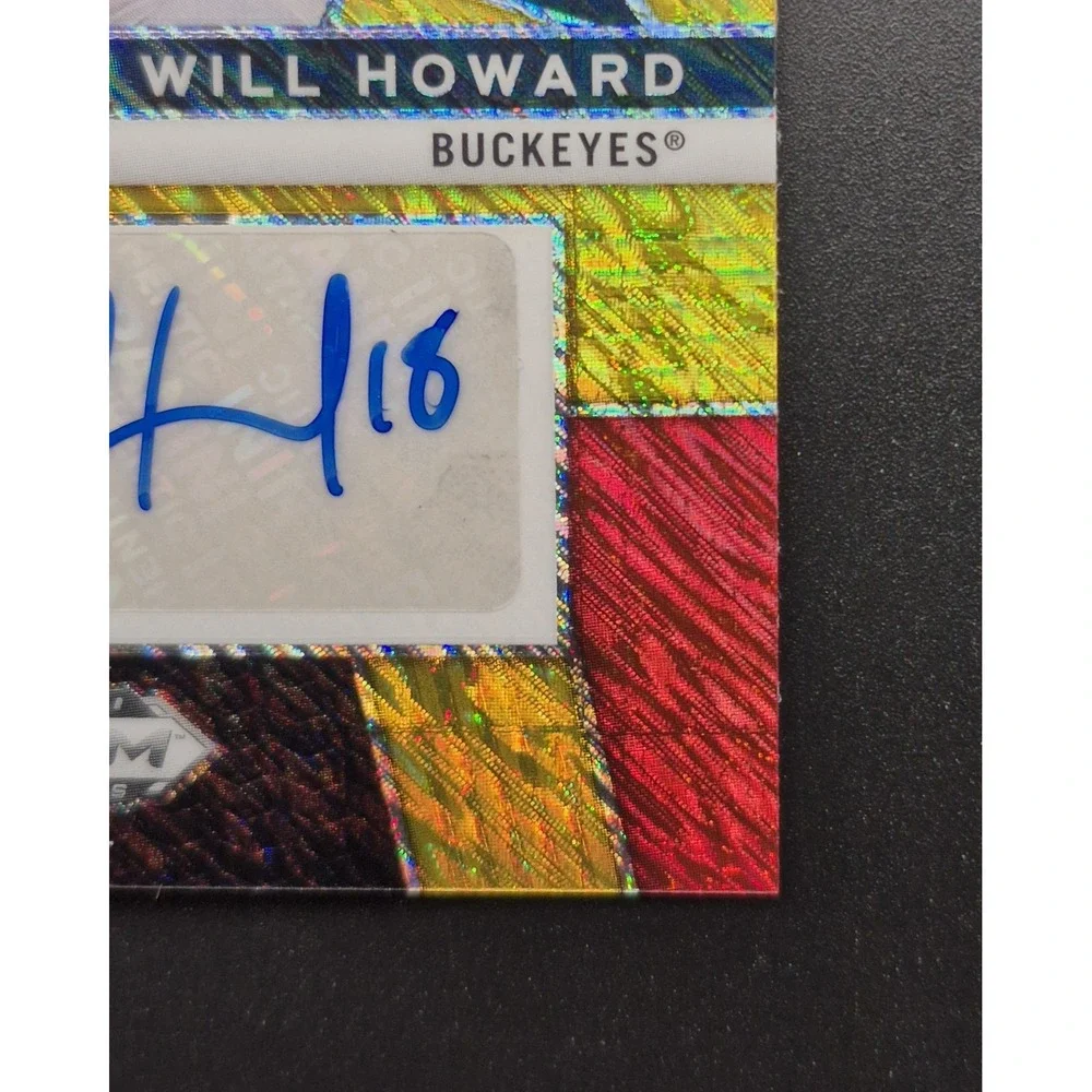 2025 Prizm Draft Picks Will Howard #SSS-WHD Saturday Star Auto Gold Shimmer /15